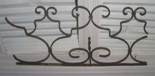 Antique French Architectural Wrought Iron Panel  