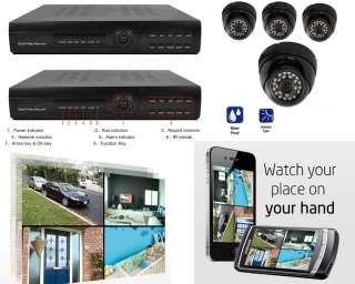 CCTV Surveillance Net DVR Home Security 4 Camera System  