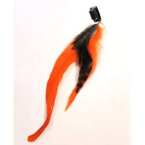  Orange Feather Extension Beauty