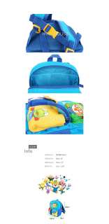   PORORO 3 Pocket Backpack Zipper Bag for Kids & Toddler Baby Blue Pink