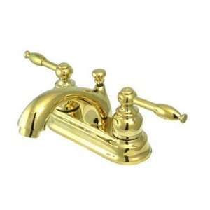 Double Handle Centerset Standard Bathroom Faucet with Knight Lever 