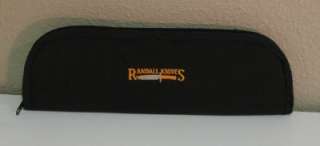RANDALL KNIFE CASE with EMBROIDERED LOGO   14   Black Canvas   NEW 