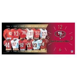    San Francisco 49ers Uniform History Clock