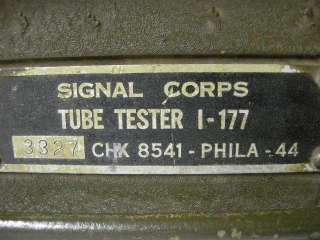 VINTAGE SIGNAL CORP HICKOK DYNAMIC MUTUAL CONDUCTANCE I 177 TUBE 