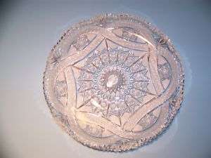GORGEOUS LEAD CRYSTAL PLATTER NO MARKINGS 4.6 lbs.  