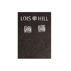   Lois Hill Earrings   Classic Square Cutout Granulation Posts Jewelry