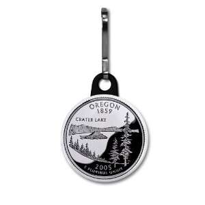 Creative Clam Oregon State Quarter Mint Image 1 Inch Zipper Pull Charm