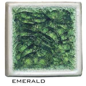  Crackle Glass Tiles 2 x 2 Color Emerald