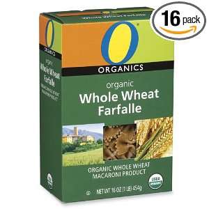 Organics Whole Wheat Farfalle, 13.25 Ounce Packages (Pack of 16)