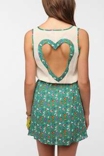 Reverse Heart Back Cutout Dress   Urban Outfitters