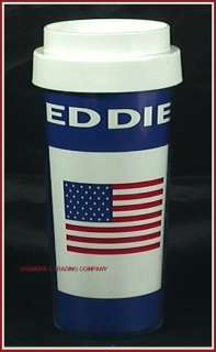 Thermo Serv EDDIE BAUER Travel Tumbler USA Flag Globe  