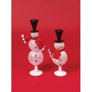  4 Mod Holiday Snowman w/Black Hat & Red Scarf Table Top 