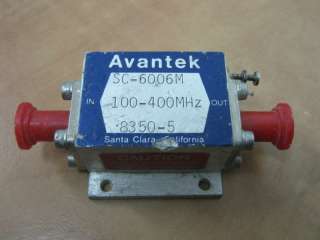 Avantek RF Microwave Amplifier 100 400 MHz 15dBm TESTED  