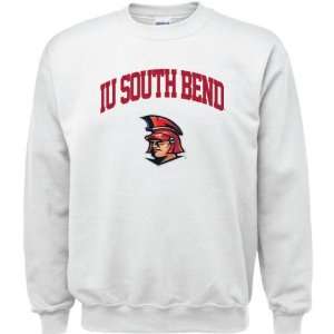  IU South Bend Titans White Youth Arch Logo Crewneck 