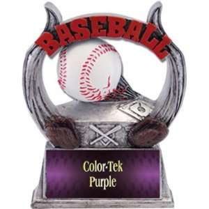 Awards 6 Custom Baseball Ultimate Resin Trophy PURPLE COLOR TEK PLATE 