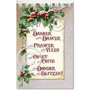   1412 Vintage Style Reindeer Names Christmas Plaque