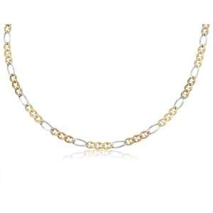   Gold Figarucci Link Chain Necklace 4mm (W) 18 in (L)   Weighing 11.2