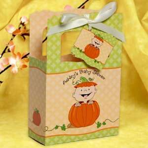 Little Pumpkin Caucasian   Classic Personalized Baby Shower Favor 