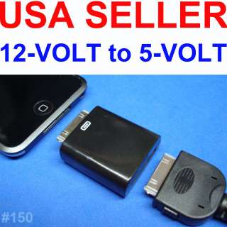 12 VOLT TO 5 V CHARGING ADAPTER iPOD iPHONE NANO TOUCH  