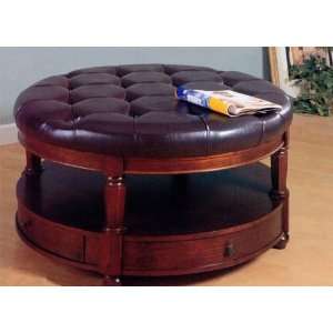  Ottoman, Coffee Table, Coffee Cussion Top, Cherry Finish 