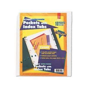   Binder Insertable Tab Poly Double Pocket Dividers