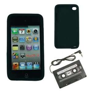   black Cassette Audio Adapter for Apple iPod touch 4th Gen Electronics