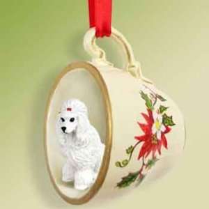  Poodle White Holiday Tea Cup