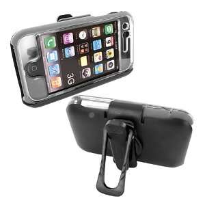   For iPhone 3G 3G s Rubberized Case + Holster Clip Stand Electronics