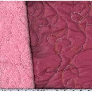 58 Wide Quilted Poly/Nylon Floral Hot Pink/Pink Fabric 