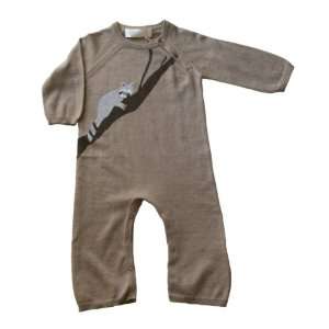  Lucky Jade Raccoon Coverall   Heather Brown Baby