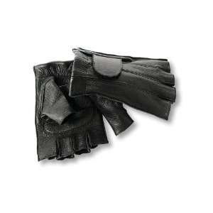    Interstate Leather Medium Unisex Fingerless Gloves Automotive