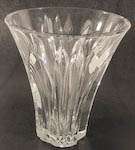 Vintage Baccarat Crystal Art Glass Trumpet Vase France 20th C  