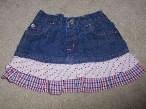 4TH OF JULY 18 MONTHS GIRLS BABY JEAN SKIRT  