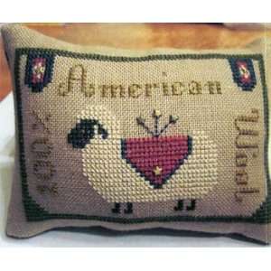  American Wool   Cross Stitch Pattern Arts, Crafts 