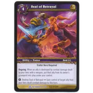  Seal of Betrayal RARE #74   World of Warcraft TCG Servants 