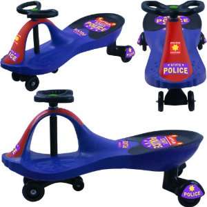  EZ RidersT Blue Police Wiggle Ride on Car Electronics