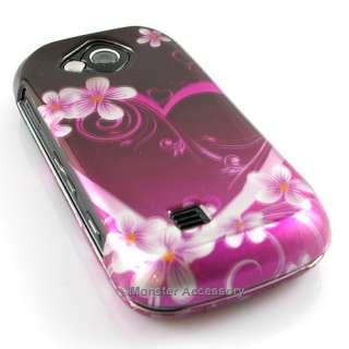 Pink Heart Flowers Hard Case Cover Samsung Reality U820  