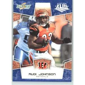  Super Bowl XLIII Blue Border # 62 Rudi Johnson   Cincinnati Bengals 