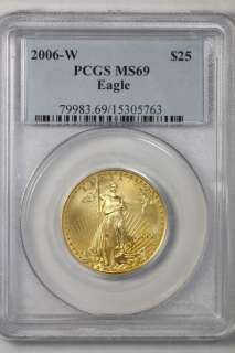 2006 W United States Mint $25 Dollar Gold American Eagle Bullion Coin 