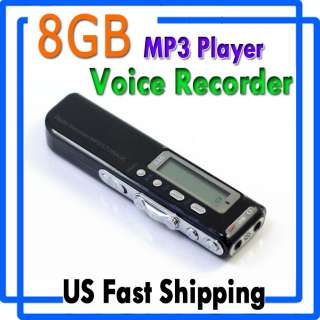   8GB USB Digital Activated Voice Recorder  player Dictaphone Black