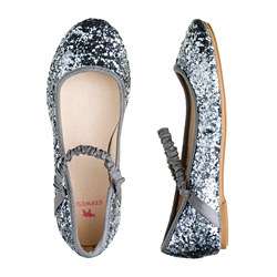 Girls glitter ballet flats $58.00 [see more colors] 