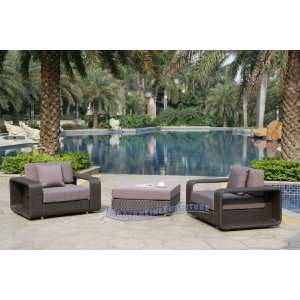 Modern Furniture All Weather Collection Set of Two Grey 