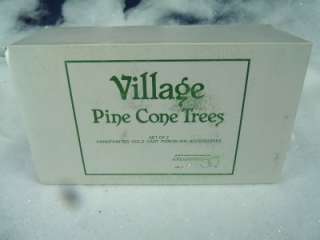 Dept 56 Village Pine Cone Trees Set of 2 #52213 (241)  