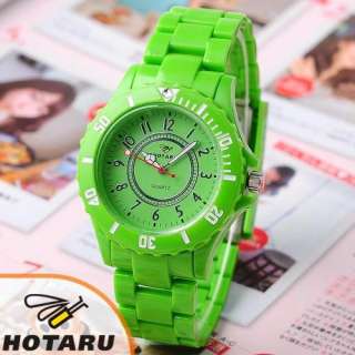 HOTARU Multi Colour Mens Lady Plastic Quartz Watch +Bag  
