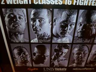   UFC TUF 1 FULL SIZE AUTOGRAPHED POSTER THE ULTIMATE FIGHTER SEASON 1