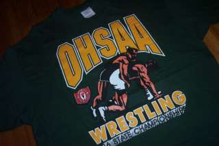 Vintage HIGH SCHOOL WRESTLING T Shirt Ohio Tournament Wrestler FREE 
