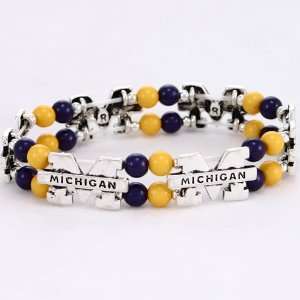    Michigan Wolverines Double Stretch Bracelet
