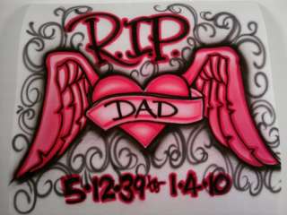Airbrushed Rest in Peace sz S M L XL Airbrush RIP Shirt  