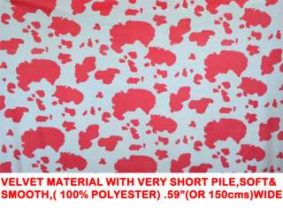 COW PRINTS FABRIC PINK WHITE C@@l&DURABLE $7.50/yard  