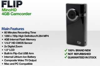 Flip Video MinoHD 4GB 1.5 LCD Camcorder (Black)  